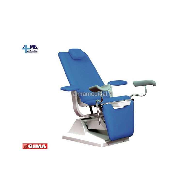 GIMA POLTRONA GINECOLOGICA GYNEX CON PORTAROTOLO - AZZURRO PARIGI