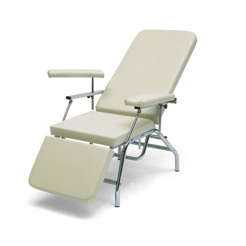 GALENO POLTRONA PER PRELIEVI A DUE SNODI IN TUBOLARE DI ACCIAIO CROMATO