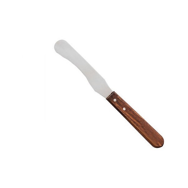 RO.IAL. SPATOLA SPALMACERA IN ACCIAIO INOX CURVA PER CERETTA DEPILAZIONE