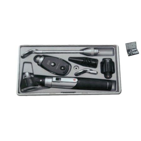 HEINE SET DIAGNOSTICO OTO-OFTALMOSCOPIO HEINE MINI 3000  IN ASTUCCIO RIGIDO - NERO