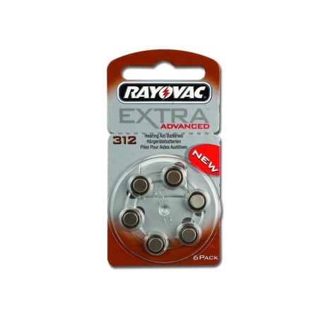 RAYOVAC BATTERIE ACUSTICA RAYOVAC 312 - SENZA MERCURIO (CONF. 10 X 6 PZ.)