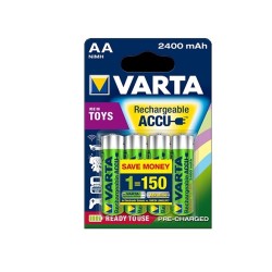 VARTA BATTERIE RICARICABILE VARTA POWER PLAY - STILO AA 2400 mAH - (CONF. 10 X 4 PZ.)