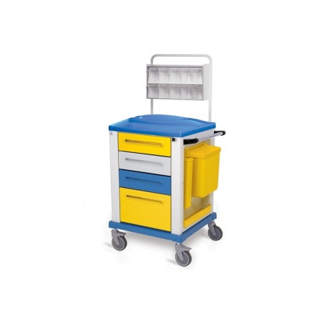 GIMA CARRELLO MEDICAZIONE - SMALL- 4 CASSETTI - 67X64X100
