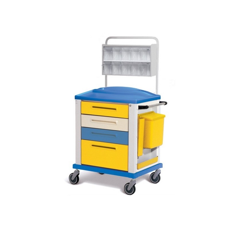 GIMA CARRELLO MEDICAZIONE - STANDARD - 4 CASSETTI - 82X64X100