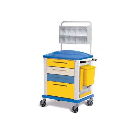 GIMA CARRELLO MEDICAZIONE - STANDARD - 4 CASSETTI - 82X64X100
