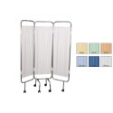 GIMA PARAVENTO A 3 ANTE IN ALLUMINIO CON RUOTE - TENDA TREVIRA - COLORI DIVERSI - 150X170H  - TENDE INCLUSE