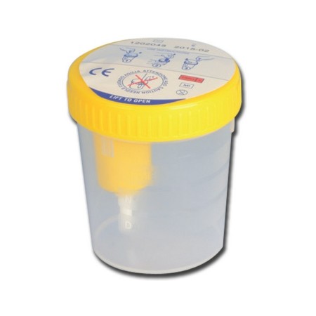 GIMA CONTENITORE URINE PLUS 100ML - CON CAMPIONATORE - (CONF. 100 PZ.)