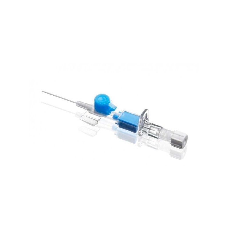 GIMA AGO CANNULA SIDEPORT DI SICUREZZA A DUE VIE CON ALETTE - (CONF. 50 PZ.)