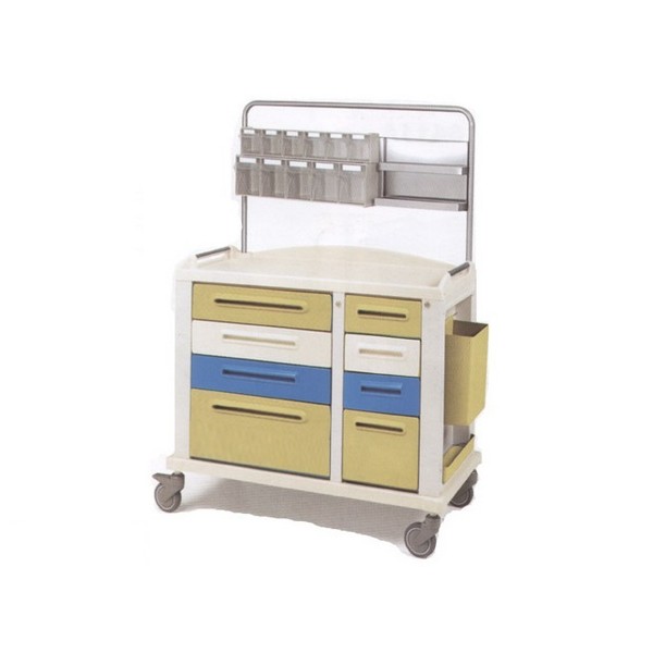 GIMA CARRELLO MEDICAZIONE - LARGE - 8 CASSETTI - 115X64X100