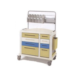 GIMA CARRELLO MEDICAZIONE - LARGE - 8 CASSETTI - 115X64X100
