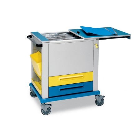 GIMA CARRELLO PORTA CARTELLE - TOP SCORREVOLE - 820X640X1000