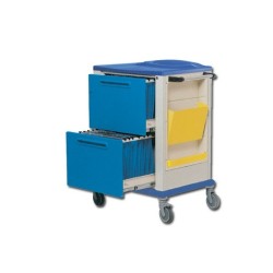 GIMA CARRELLO PORTACARTELLE CON 2 CASSETTI - 820X640X1150
