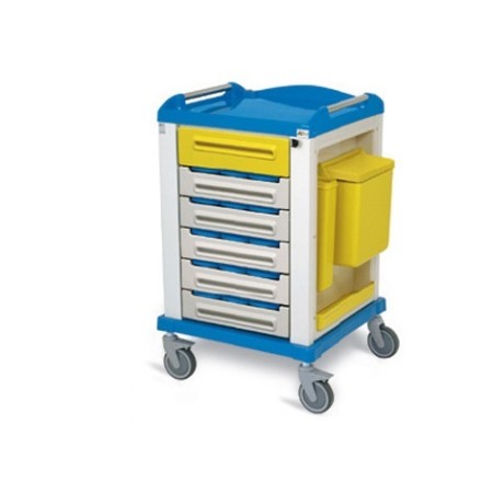 GIMA CARRELLO FARMACIA - SMALL - 15 DIVISORI A 3 SCOMPARTI - 1150X640X1000