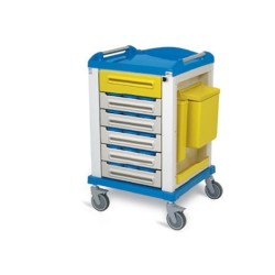 GIMA CARRELLO FARMACIA - SMALL - 15 DIVISORI A 3 SCOMPARTI - 1150X640X1000