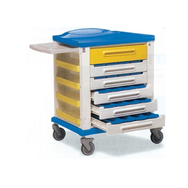 GIMA CARRELLO FARMACIA - STANDARD - 20 DIVISORI A 3 SCOMPARTI - 1150X640X1000