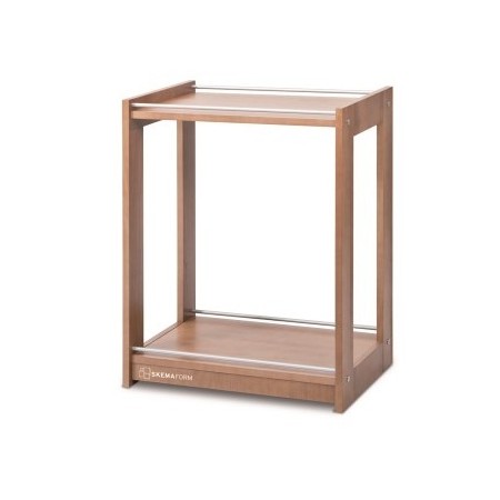 MORETTI CARRELLO IN LEGNO DI ABETE - 2 RIPIANI - 56X40X74