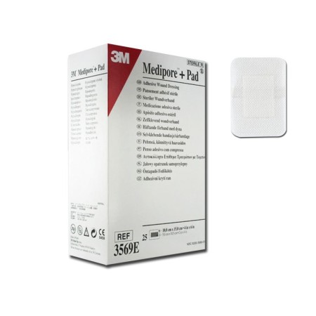3M MEDIPORE + PAD - 10 X 15 CM - (CONF. 25 PZ.)