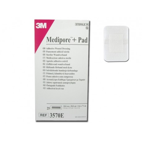 3M MEDIPORE + PAD - 10 X 20 CM - (CONF. 25 PZ.)