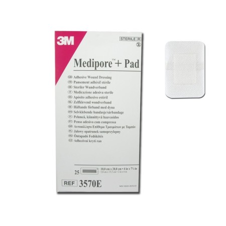 3M MEDIPORE + PAD - 10 X 20 CM - (CONF. 25 PZ.)