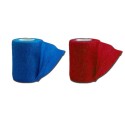 GIMA BENDA ELASTICA COESIVA IN TNT - 4.5MT X 7.5CM - BLU O ROSSA - (CONF. 10 PZ.)