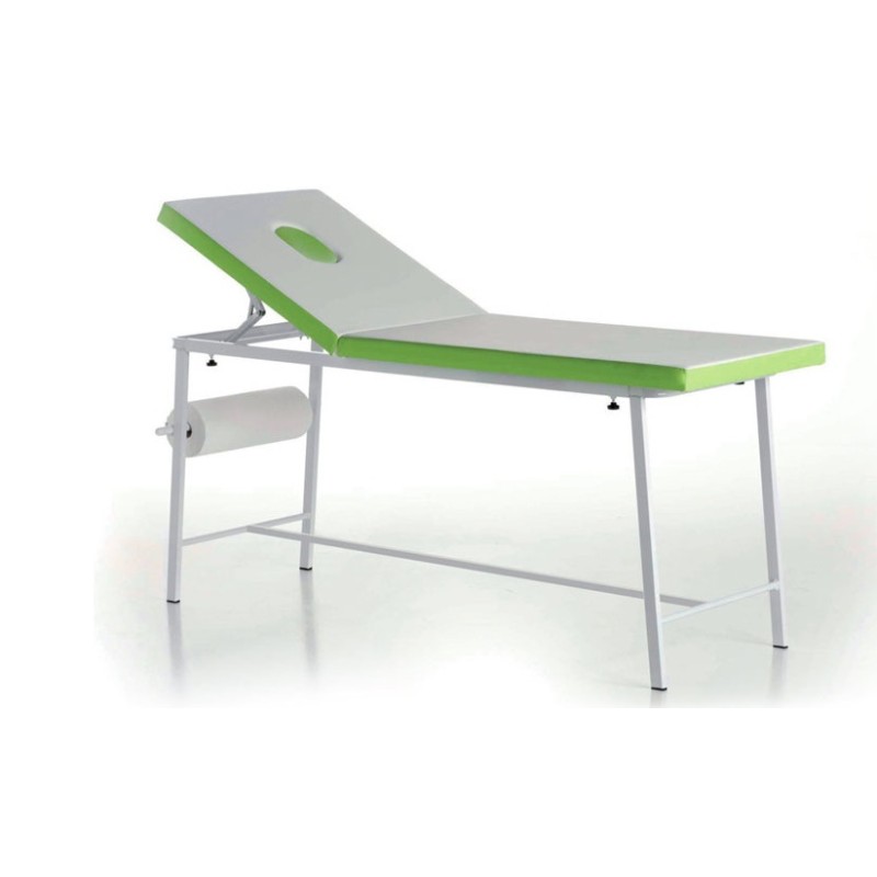 LETTINO PER MASSAGGI IN METALLO AD UNO SNODO CON FORO FACCIALE - TONGA