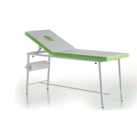 LETTINO PER MASSAGGI IN METALLO AD UNO SNODO CON FORO FACCIALE - TONGA