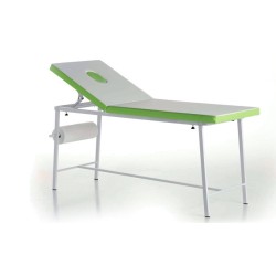 LETTINO PER MASSAGGI IN METALLO AD UNO SNODO CON FORO FACCIALE - TONGA