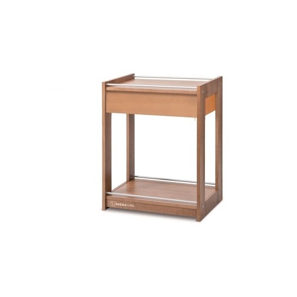 MORETTI CARRELLO IN LEGNO DI ABETE - 2 RIPIANI CON CASSETTO - 56X40X74