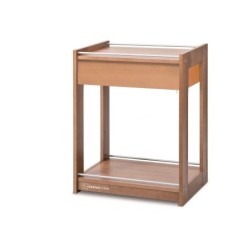 MORETTI CARRELLO IN LEGNO DI ABETE - 2 RIPIANI CON CASSETTO - 56X40X74