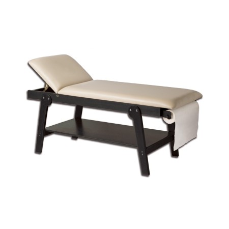 GIMA LETTINO IN LEGNO FIRENZE CON FORO E PORTAROTOLO PER FISIOTERAPIA E CENTRI BENESSERE - WENGE - SPEDIZIONE GRATUITA