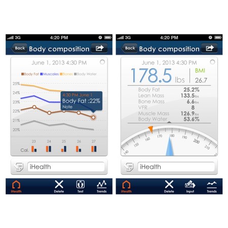 iHEALTH BILANCIA WIRELESS iHEALTH HS5 9 PARAMETRI