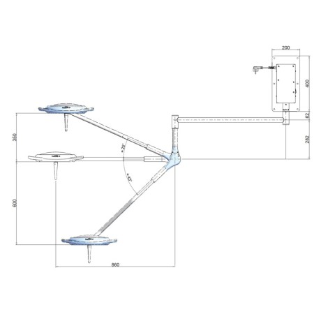 RIMSA LAMPADA SCIALITICA A LED PENTALED 12 - DA PARETE - 100.000 LUX