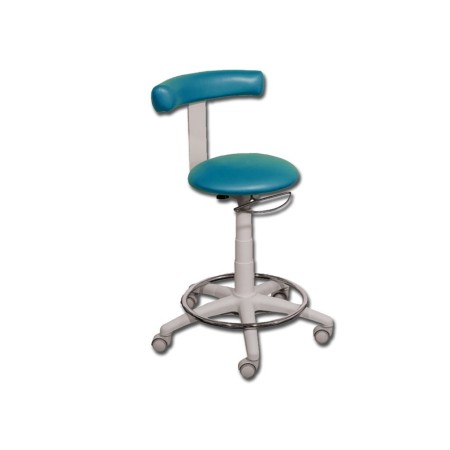 GIMA SGABELLO METALLIZATO - CON ANELLO POGGIAPIEDI - SEDILE DI VARI COLORI