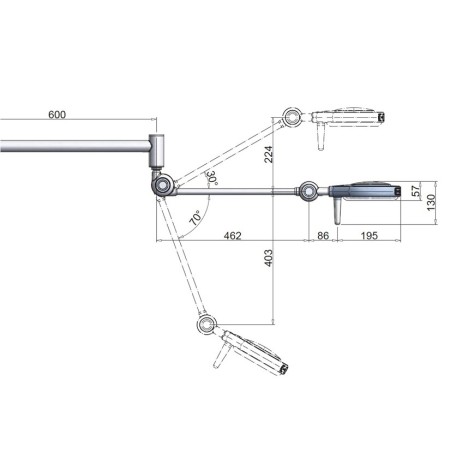 RIMSA LAMPADA PER PICCOLA CHIRURGIA SATURNO - MODELLO A MURO