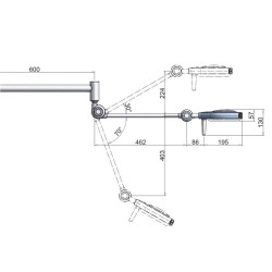 RIMSA LAMPADA PER PICCOLA CHIRURGIA SATURNO - MODELLO A MURO