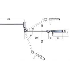 RIMSA LAMPADA PER PICCOLA CHIRURGIA SATURNO - MODELLO A SOFFITTO