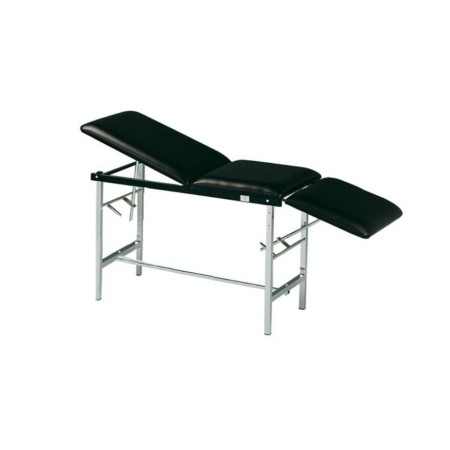 MORETTI LETTINO DA VISITA MEDICA CON STRUTTURA IN TUBOLARE D'ACCIAIO CROMATO - 150KG - DUE SNODI