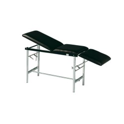 MORETTI LETTINO DA VISITA MEDICA CON STRUTTURA IN TUBOLARE D'ACCIAIO CROMATO - 150KG - DUE SNODI