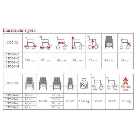 MORETTI CARROZZINA PIEGHEVOLE DA TRANSITO ARDEA GO! CROCIERA SINGOLA - MISURE SEDUTA DIVERSE