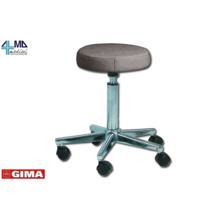 GIMA SGABELLO CON RUOTE - CON BASE IN METALLO - SEDILI DI VARI COLORI
