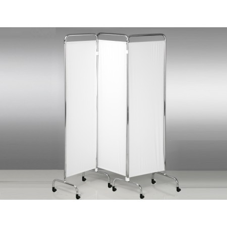 ALMAMEDICAL PARAVENTO 3 ANTE 160X170H IN ALLUMINIO ANODIZZATO CON RUOTE