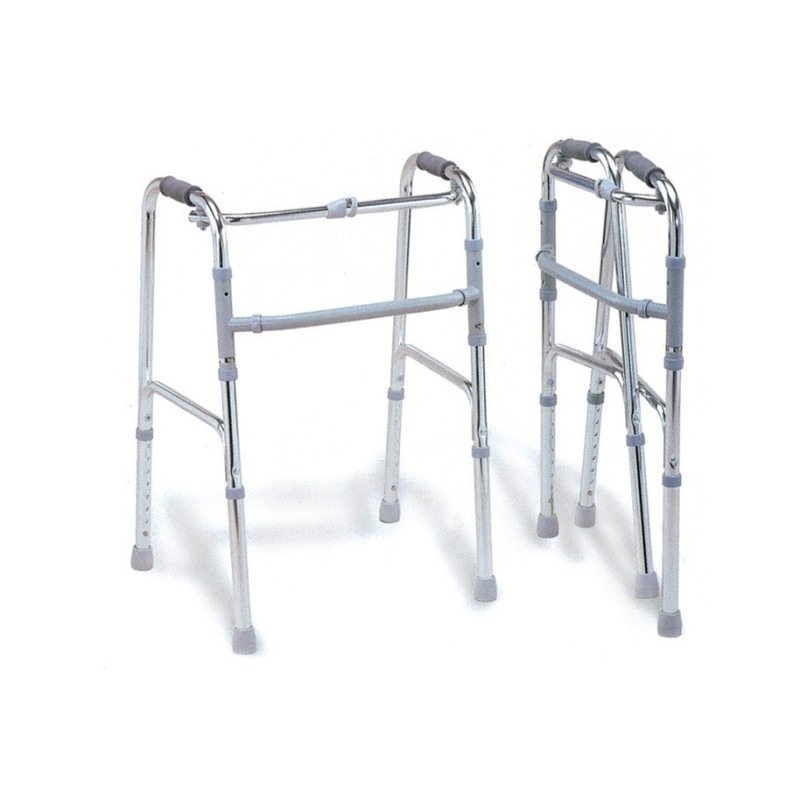 MORETTI DEAMBULATORE PIEGHEVOLE CON 4 PUNTALI (ARGENTO O BLU)