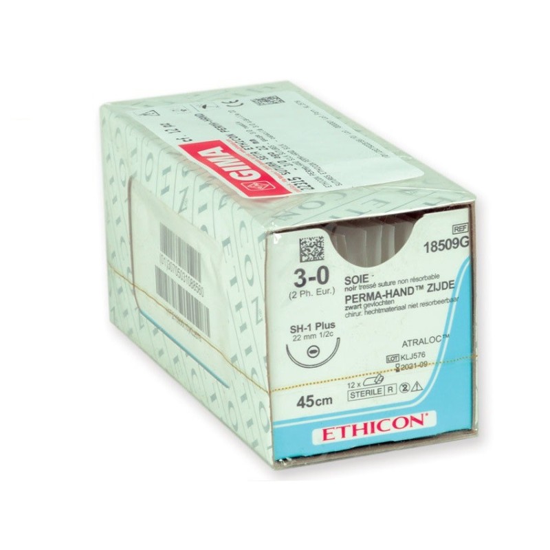 ETHICON SUTURA IN SETA PERMA-HAND NON ASSORBIBILE (CONF. 12 PZ.) - MISURE DIVERSE