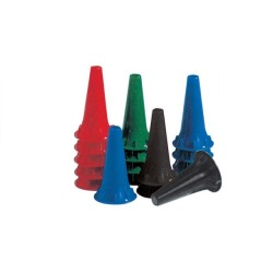 GIMA MINI SPECULUM AURICOLARE MONOUSO BLU O VERDI PER OTOSCOPI MISURE (2.5 o 4 MM) - (CONF. 100 PZ.)