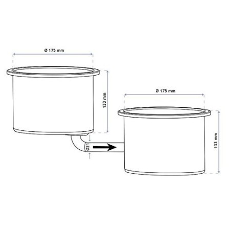 WEELKO FORNELLINO SCALDACERA PROFESSIONALE DOPPIO PER BARATTOLI DA 2,5 L