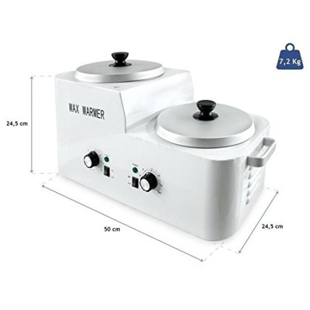 WEELKO FORNELLINO SCALDACERA PROFESSIONALE DOPPIO PER BARATTOLI DA 2,5 L