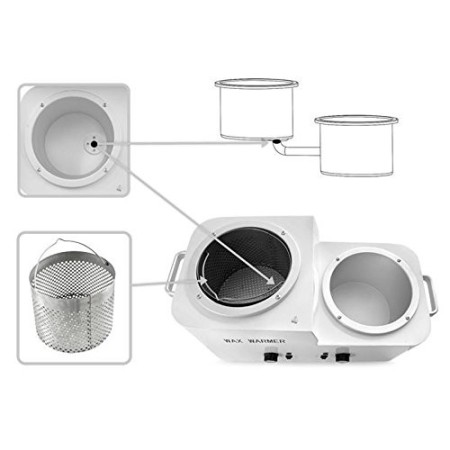 WEELKO FORNELLINO SCALDACERA PROFESSIONALE DOPPIO PER BARATTOLI DA 2,5 L