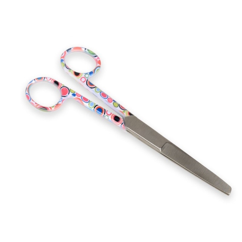 GIMA FORBICI RETTE PUNTE ALTERNE - FANTASIA BOLLE - 14 CM