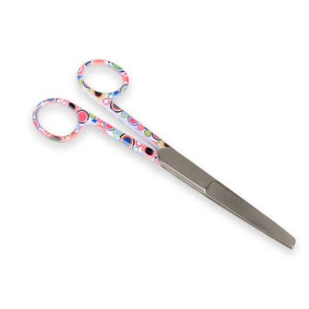 GIMA FORBICI RETTE PUNTE ALTERNE - FANTASIA BOLLE - 14 CM