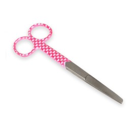 GIMA  FORBICI RETTE PUNTE ALTERNE - FANTASIA CUORI - 14 CM